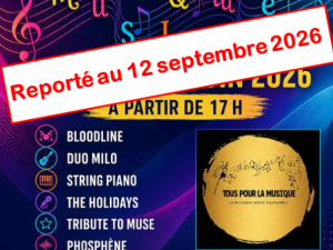 Festival de Musique reporté au 12 septembre 2026